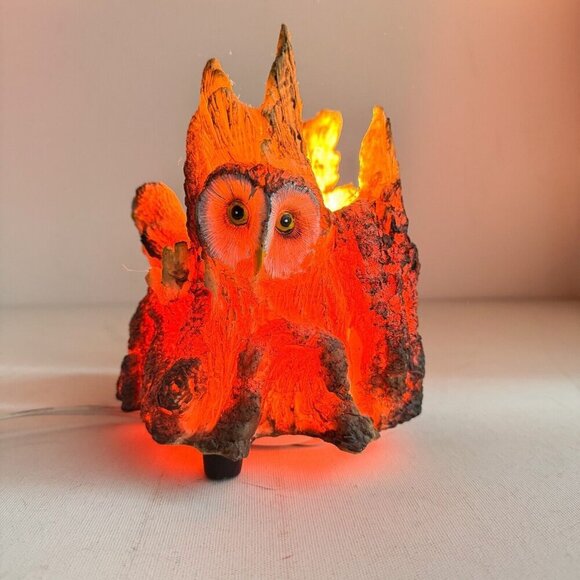 Vintage 70s Owl Theme Dimmer Lamp Small - Picture 8 of 11
